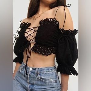 For Love & Lemons Anabelle Crop Top